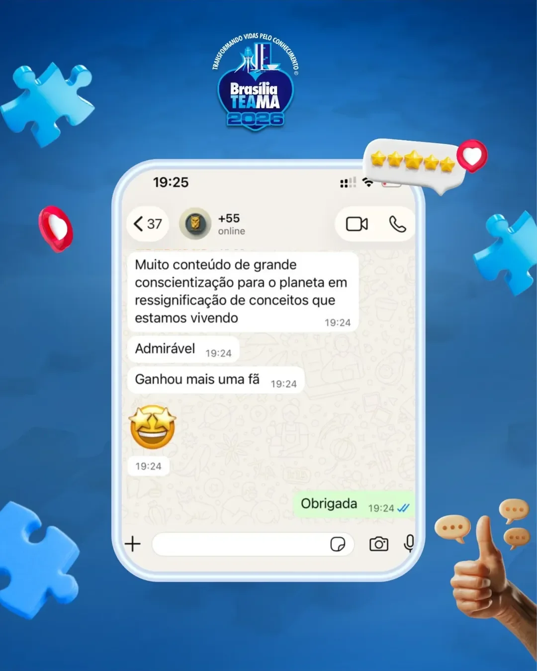 Feedback de participante do Brasília TEAMA 2026