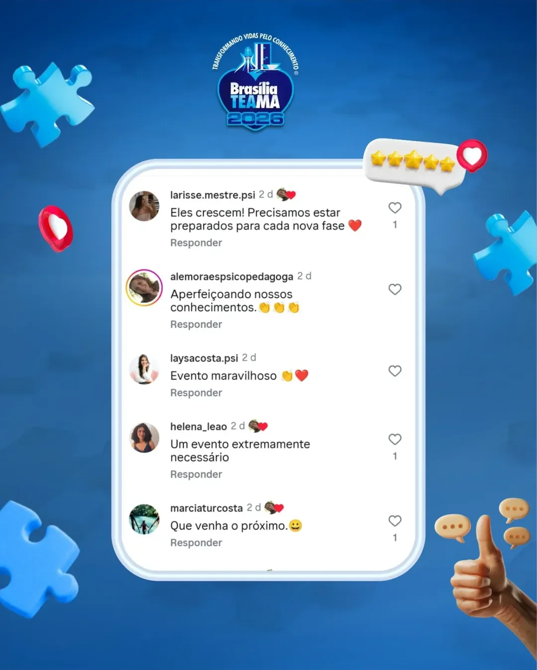 Feedback de participante do Brasília TEAMA 2026