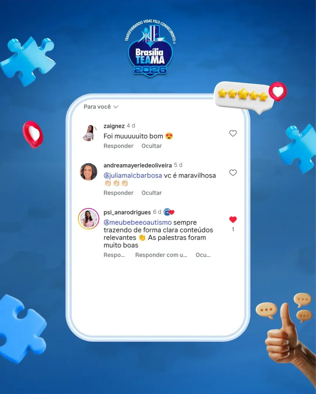 Feedback de participante do Brasília TEAMA 2026
