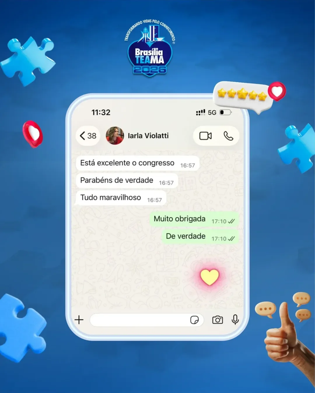 Feedback de participante do Brasília TEAMA 2026